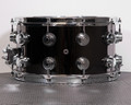 Used DW Collector's Series Black Nickel Over Brass 8" x 14" Snare Drum with Chrome Hardware