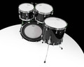 Used Yamaha Absolute Hybrid Maple 4-Piece Drum Set - Solid Black Lacquer