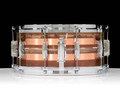 Ludwig 6.5X14 Raw Striped Copper Snare Drum