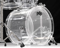PDP Concept Acrylic 6pc Shell Pack – Clear w/ Chrome Hardware (PDCA2216CL) close up