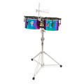 LP Latin Percussion Tony Succar 9-1/4"-10-1/4" Timbalitos Rainbow Black Nickel product image