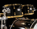 Yamaha PHX Shell Pack Solid Black Gold 10/12/14/16/22 closeup