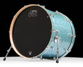 DW Performance Series 18x24 Bass Drum - Aqua Glass back view