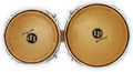 LP LP201A-2 7-1/4-inch and 8-5/8-inch Generation II Bongos with Traditional Rims - Natural with Chrome Hardware product image