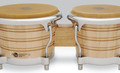 LP LP201AX-2 7-1/4" and 8-5/8" Bongos - Natural with Chrome Hardware product image