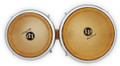 LP LP201AX-2 7-1/4" and 8-5/8" Bongos - Natural with Chrome Hardware product image
