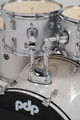 PDP Center Stage Diamond White Sparkle 5pc Kit 7x10, 8x12, 14x16F, 16x22, 5x14 Snare. Hardware, Cymbals & Throne Included product image