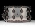 DW Collector's Series 8x14 Nickel Over Brass Snare Drum, Black Nickel Hardware - back view