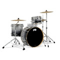 PDP Concept Maple Series 3-Piece Rock Shell Pack, Silver/Black Fade Lacquer product image
