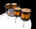 Ludwig Exotic Select Ambrosia Maple 5pc Shell Pack - Gold Burst with Black Hardware product image 6