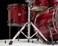 Used DW Collectors Cherry Wood 6pc Shell Pack Ruby Glass - Blk Nickel HW