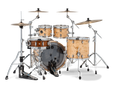 Mapex Saturn VI Rock 4 Piece Shell Pack Without Snare Exotic Natural Burl product image