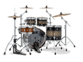 Mapex Saturn VI Rock 4 Piece Shell Pack Without Snare Black Ink Burst product image