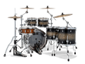 Mapex Saturn VI Studioease 5 Piece Shell Pack Without Snare Black Ink Burst product image