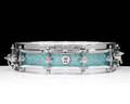DW Collector's SSC Maple 3.14x14 Pi Snare - Aqua Glass - front view