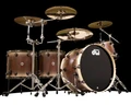 DW Collector's Series 5pc Tommy Lee Carnival Of Sins Prototype Kit - Hard Satin Burst Over Walnut front view