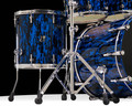 Sonor SQ2 4pc Vintage Maple Shell Pack - Blue Tribal - closeup view
