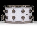 DW Collector's Series Maple/Mahogany 8x14 Snare Drum - Diamond Nebula / Black Nickel - back view