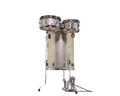 Used Yamaha Steve Jordan Cocktail Kit - Silver Sparkle - back view