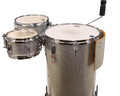 Used Yamaha Steve Jordan Cocktail Kit - Silver Sparkle -  closeup view