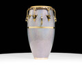 LP Galaxy Fiberglass 12.5" Tumba - Diamond Nebula with Gold Hardware - back view