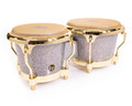 LP Galaxy Fiberglass Bongos - Diamond Nebula with Gold Hardware front view