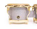 LP Galaxy Fiberglass Bongos - Diamond Nebula with Gold Hardware closeup view