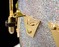 LP Galaxy Fiberglass Diamond Nebula Complete Set with Gold Hardware (Congas and Bongos) closeup view