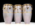 LP Galaxy Fiberglass Diamond Nebula Complete Set with Gold Hardware (Congas and Bongos) back view