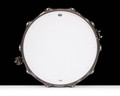 DW Collector's Series 6.5x14 Snare - Giant Quilted Sapeli, Natural High Gloss, Black Nickel Hardware top view