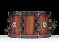 DW Collector's Series 7x13 Snare - Santos Rosewood, Natural Hard Satin Lacquer, 2 row Black Nickel Hardware
