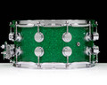 DW Collector's 7x14 SSC Maple Snare - Green Glass w/ Chrome HW