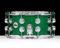 DW Collector's 7x14 SSC Maple Snare - Green Glass w/ Chrome HW