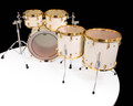 Yamaha PHX 5pc Shell Pack - Polar White with Gold Hardware, overhead kit view