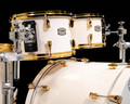 Yamaha PHX 5pc Shell Pack - Polar White with Gold Hardware, rack tom detail