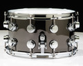 DW Collector's Series 8x14 Black Nickel Over Brass Snare Drum with Chrome Hardware