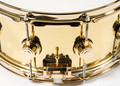 DW Collector's Series 6.5x14 3mm Brass Polished Snare Drum with Gold Hardware