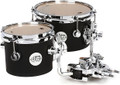 DW Design Series Concert Tom Set 6"and 8" Black Satin