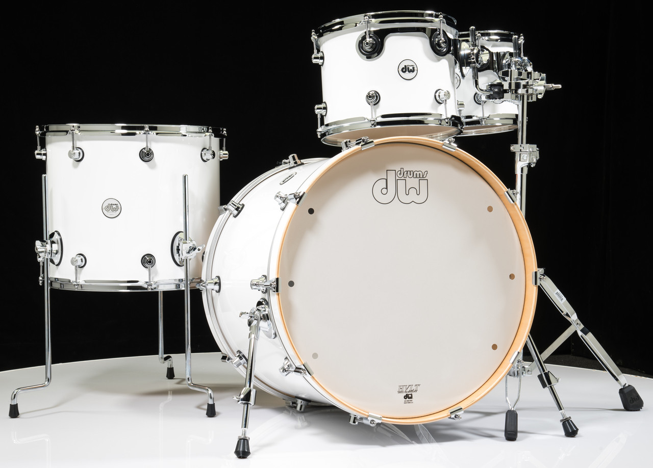 【廃版・希少】高級ドラムセット DW Design Series  ホワイト・マリン・パール DW Design Series 4pc Drum Set - Gloss White 10/12/16/22