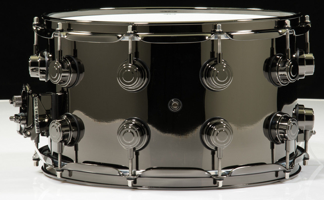 DW Collector's Series 8x14 Black Nickel over Brass Snare Black Nickel
