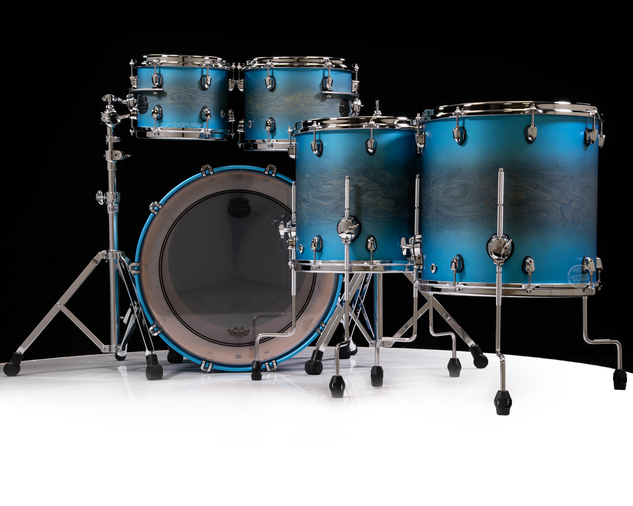 Saturn Evolution Maple/Walnut 5pc Workhorse Kit - Exotic Azure Burst
