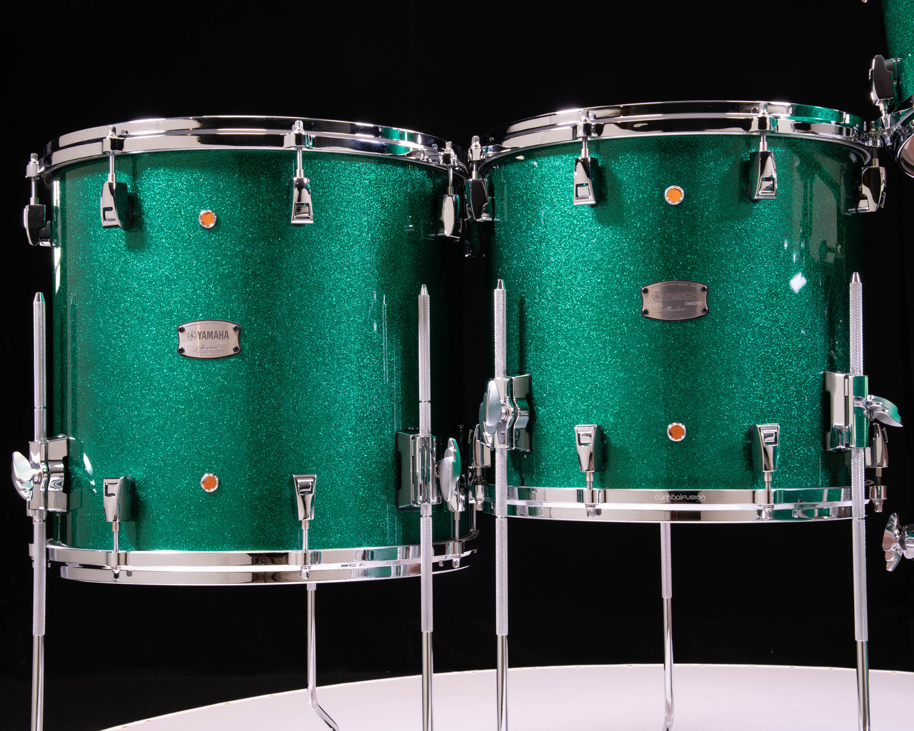Yamaha Absolute Hybrid Maple 5pc 10/12/14/16/22 Jade Green Sparkle