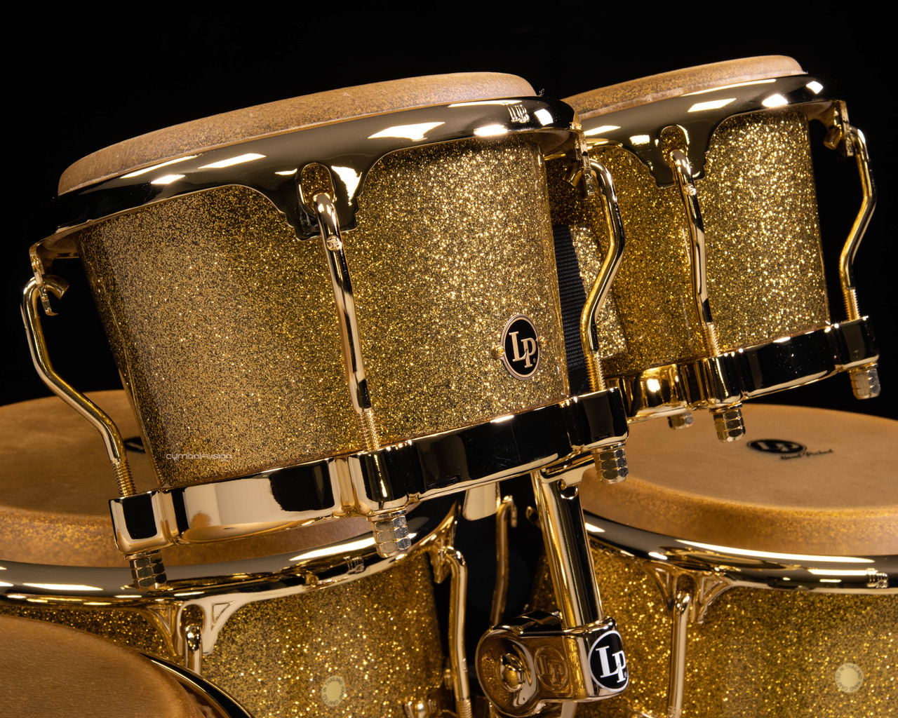 LP Galaxy Fiberglass Complete Gold Set (Congas, Bongos, Stands)