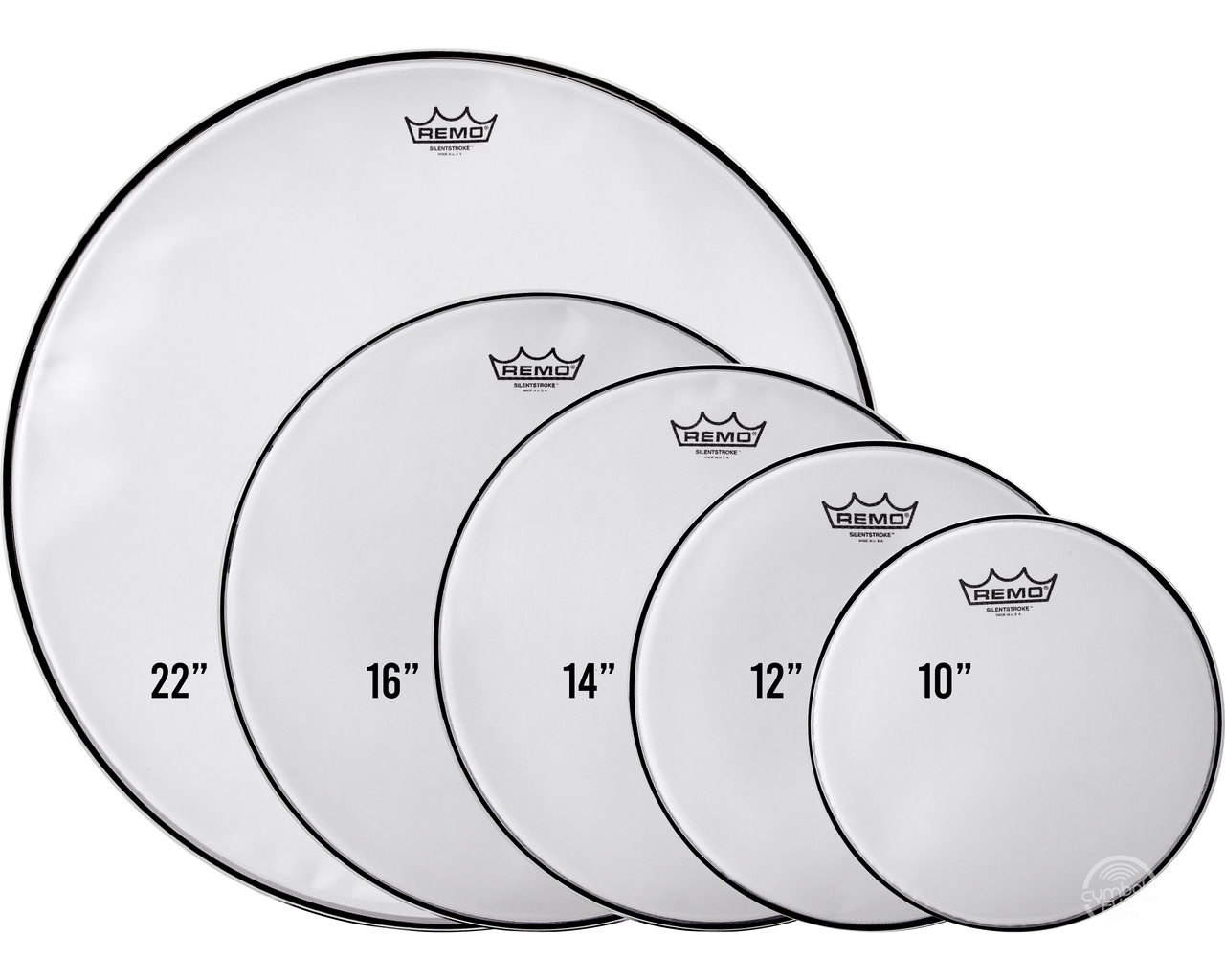 REMO Silent Stroke Fusion Plus Drumhead Pack PP-2262-SN