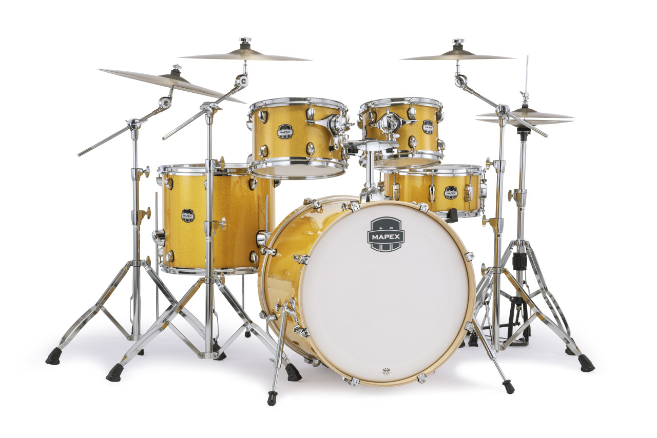 Mapex Mars Birch 5pc Rock Shell Pack - Sunflower Sparkle Mapex Mars Birch 5pc Rock Shell Pack - Sunflower Sparkle