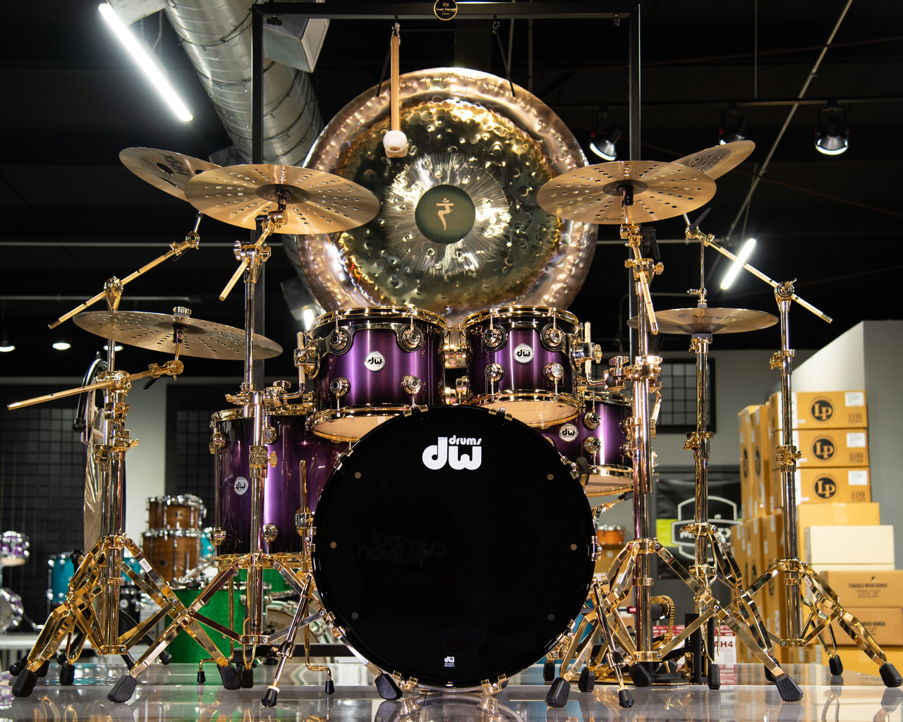 DW Collector's 5pc Maple Kit - Anodized Purple to Black Burst w