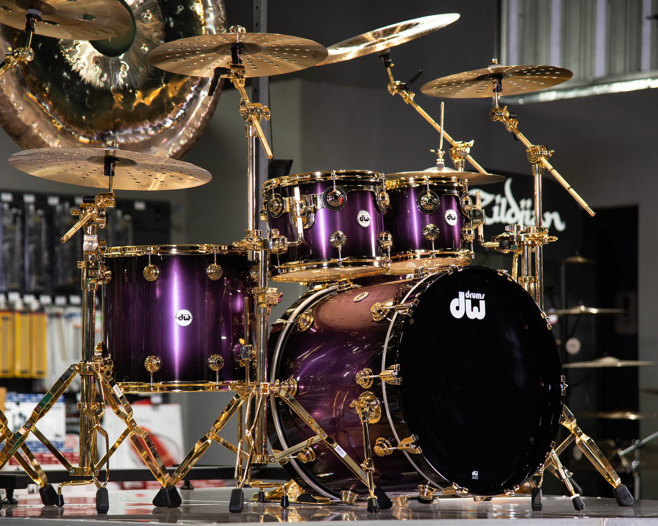 DW Collector's 5pc Maple Kit - Anodized Purple to Black Burst w