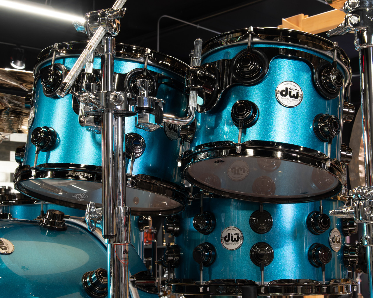DW Collector's 6pc Purpleheart Kit- Laser Blue Metallic w/Black