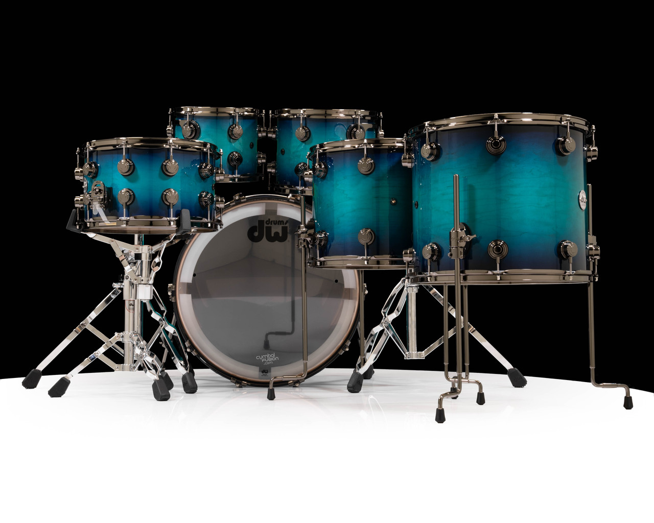 DW Collector's 6pc Maple SSC Kit - Turquoise to Super Dark Purple