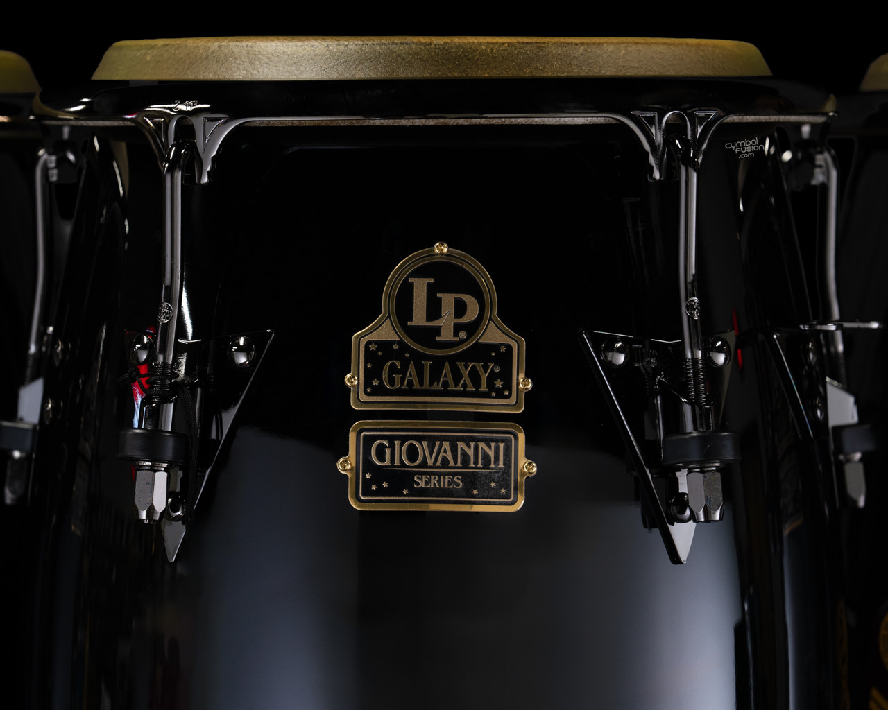 LP Limited Edition Mango Conga Set - Piano Black w/ Black Nickel